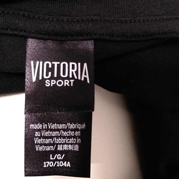Victoria's secret Crop Top L/G Black Logo Victoria - Picture 11 of 11